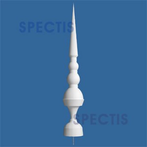 FIN105 Spear Pointed Finial 7 1/2" x 45"