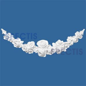 FT3404 26 7/8" x 7 3/8" Groups of Roses Urethane Festoon