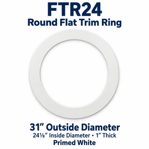 FTR24 Round Flat Trim Ring; 31″ Outside Diameter; 24⅛″ Inside Diameter • 1″ Thick
