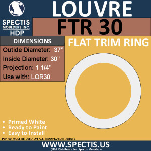 FTR30 Round Flat Trim 30" Center Hole