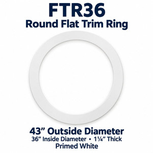 FTR36 Round Flat Trim Ring; 43″ Outside Diameter; 36″ Inside Diameter • 1¼″ Thick
