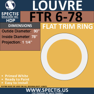 FTR6-78 Round Flat Trim 78" Center Hole