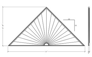 GB3327-12/12-132 Gable Gingerbread 132"W X 66"H