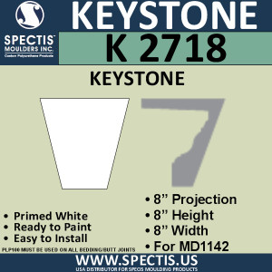 K2718 Spectis Urethane Keystone 8"P X 8"H X 8"W