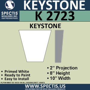 K2723 Spectis Urethane Keystone 2"P X 8"H X 10"W