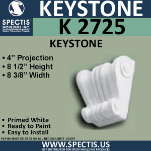 K2725 Spectis Urethane Keystone 4"P X 8 1/2"H X 8 3/8"W