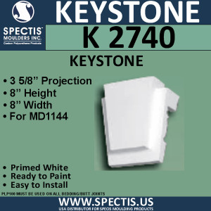 K2740 Spectis Urethane Keystone 3 5/8"P X 8"H X 8"W