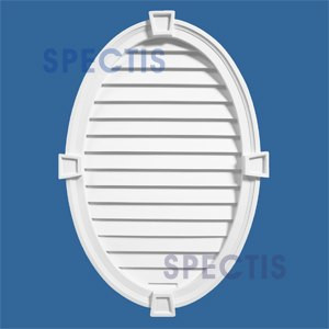 LCVOK2127 Closed Oval Louvre with Keystone 21 x 27
