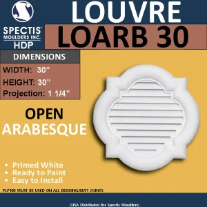 LOARB30 Arabesque Louver Open Vent 30"