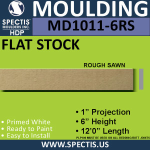 MD1011-6RS Spectis 1" Rough Sawn Flat Trim 1"P x 6"H x 144"L