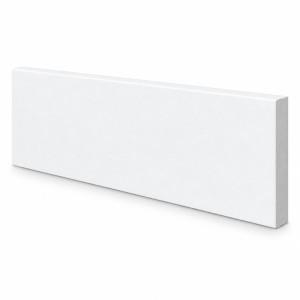 MD1011-8 Smooth Flat Trim — Polyurethane — 1″ P × 8″ H × 12′ L — product only on white background.