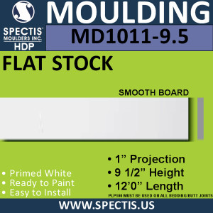 MD1011-9.5 Spectis 1" Flat Trim 1"P x 9 1/2"H x 144"L