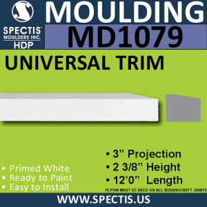 MD1079 Spectis Molding Sill Trim 1 5/8"P x 3 3/8"H x 144"L