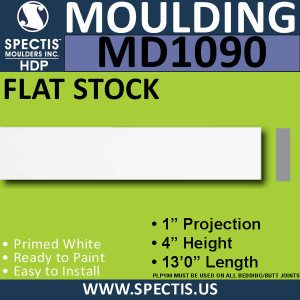 MD1090 Spectis 1" Flat Stock Trim 1"P x 4"H x 156"L
