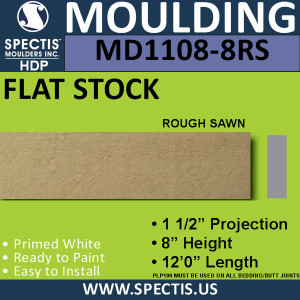MD1108-8RS Spectis Rough Sawn 1-1/2" Trim 1.5"P x 8"H x 144"L