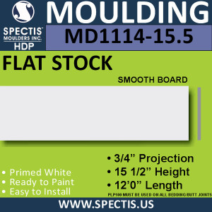 MD1114-15.5 Spectis 3/4" Flat Trim 3/4"P x 15 1/2"H x 144"L