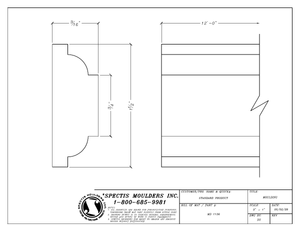 Polyurethane Rail Trim, 9/16 in P x 1 1/2 in H x 12 ft L - view 3
