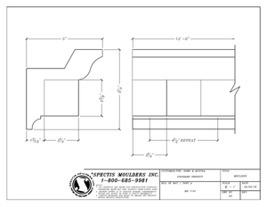Polyurethane Dentil Crown Moulding, 5 in P x 5 1/4 in H x 12 ft L - view 3