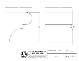 Polyurethane Rounded Nose Trim, 2 1/2 in P x 2 3/4 in H x 12 ft L - view 3