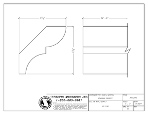 Polyurethane Ogee Crown Moulding, 1 3/4 in P x 1 3/4 in H x 12 ft L - view 3