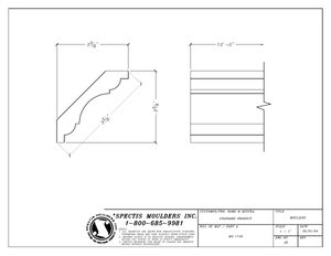 Polyurethane Shaped Crown Moulding, 2 3/8 in P x 2 3/8 in H x 12 ft L - view 3