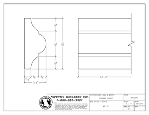 Polyurethane Rounded Nose Trim, 1 1/16 in P x 2 1/2 in H x 12 ft L - view 3