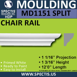 MD1151 SPLIT Spectis Half Nose Trim 1 1/16"P x 1 3/16"H x 144"L