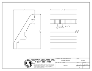 Polyurethane Dentil Crown Moulding, 5 in P x 8 1/4 in H x 12 ft L - view 3