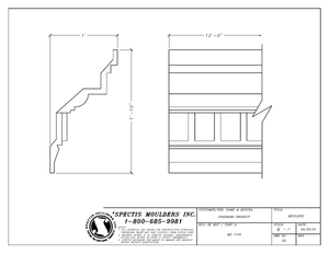 Polyurethane Dentil Crown Moulding, 12 in P x 22 in H x 12 ft L - view 3