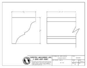 Polyurethane Ogee Crown Moulding, 1 1/2 in P x 1 5/8 in H x 12 ft L - view 3