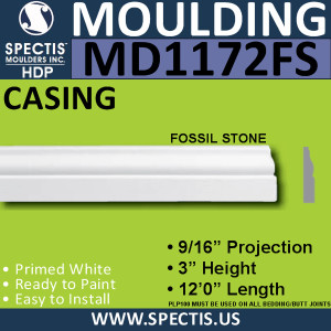 MD1172FS Spectis Molding Fossil Stone Trim 9/16"P x 3"H x 144"L