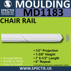 MD1183 Spectis Molding Nose Trim 1/2"P x 1 3/8"H x 90 1/2"L