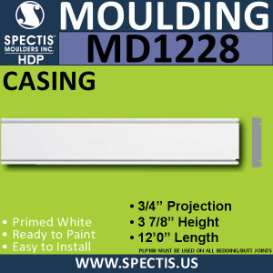 MD1228 Spectis Molding Case Trim 3/4"P x 3 7/8"H x 144"L