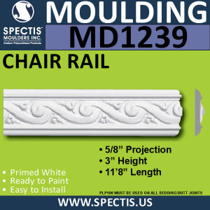 MD1239 Spectis Molding Case Trim 5/8"P x 3"H x 11' 8"L