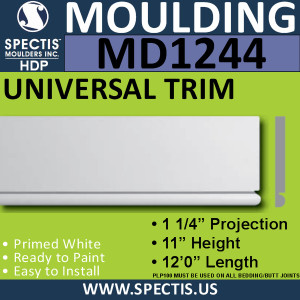 MD1244 Spectis Molding Base Trim 1 1/4"P x 11"H x 144"L