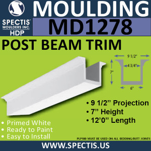 MD1278 Spectis Molding Post Beam Trim 6"W x 7"H x 144"L