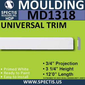 MD1318 Spectis Molding Base Trim 3/4"P x 3 1/4"H x 144"L