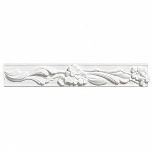 MD1362 Floral Plant-On Moulding on white background