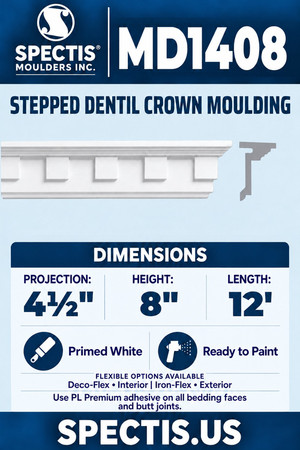 MD1408 blue card with aligned moulding and side profile