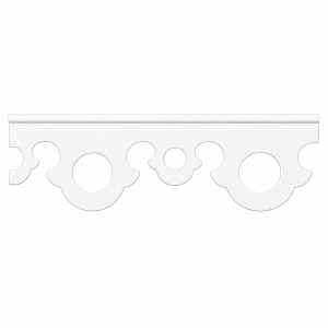 MD1417 Ornate Base Cap Trim on white background