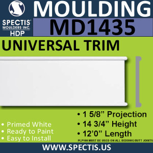 MD1435 Spectis Molding Base Trim 1 5/8"P x 14 3/4"H x 144"L