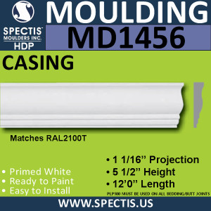 MD1456 Spectis Rail Trim 1 1/16"P x 5 1/2"H x 144"L