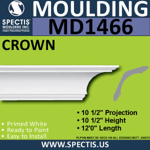 MD1466 Spectis Crown Molding Trim 10 1/2"P x 10 1/2"H x 144"L
