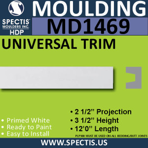 MD1469 Spectis Brick Molding Trim 2 1/2"P x 3 1/2"H x 144"L