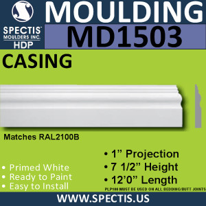 MD1503 Spectis Molding Base Trim 1"P x 5 1/2"H x 144"L