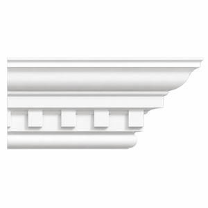 MD1517 Large Dentil Crown Moulding on white background