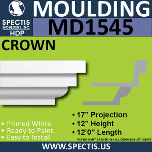 MD1545 Spectis Crown Molding Trim 17"P x 12"H x 144"L