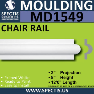 MD1549 Spectis Molding Plant On Trim 3"P x 8"H x 144"L