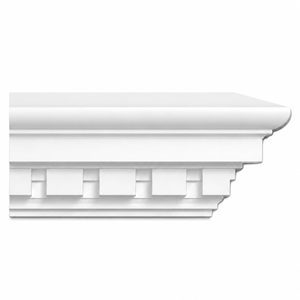 MD1580 Large Dentil Crown Moulding on white background