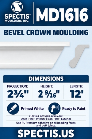 MD1616 moulding with matching side profile